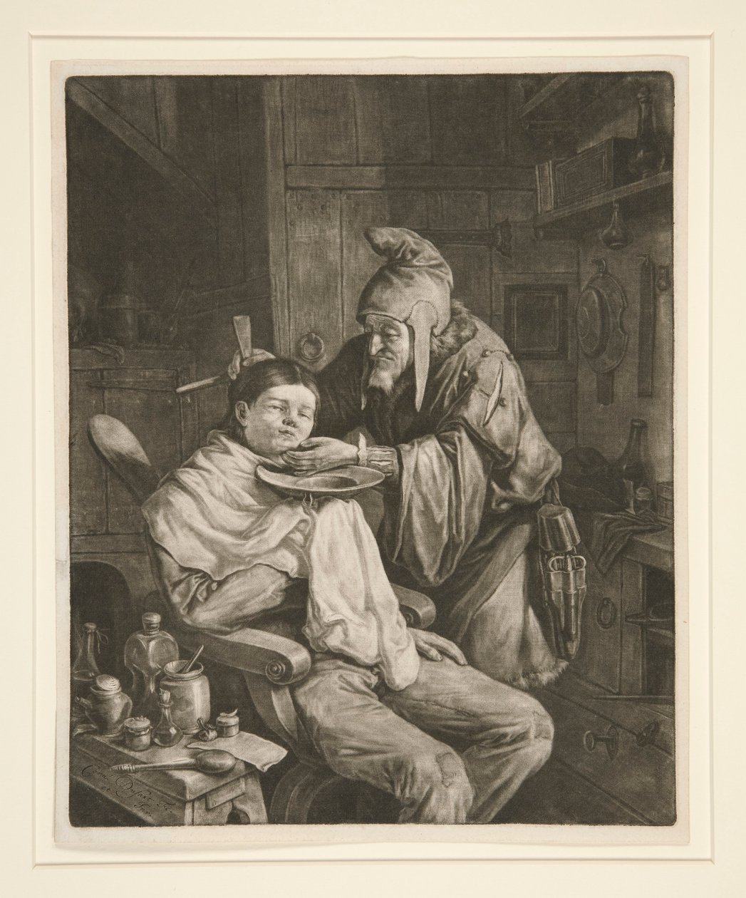 Vesnický chirurg od Cornelis Dusart