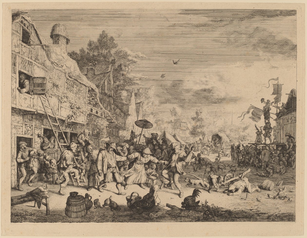 Vesnické slavnosti od Cornelis Dusart