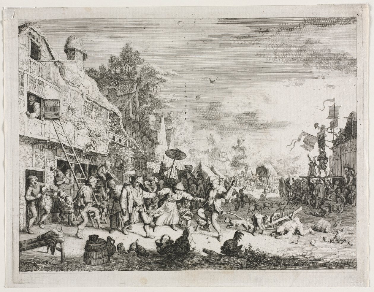 Vesnice Féte. od Cornelis Dusart