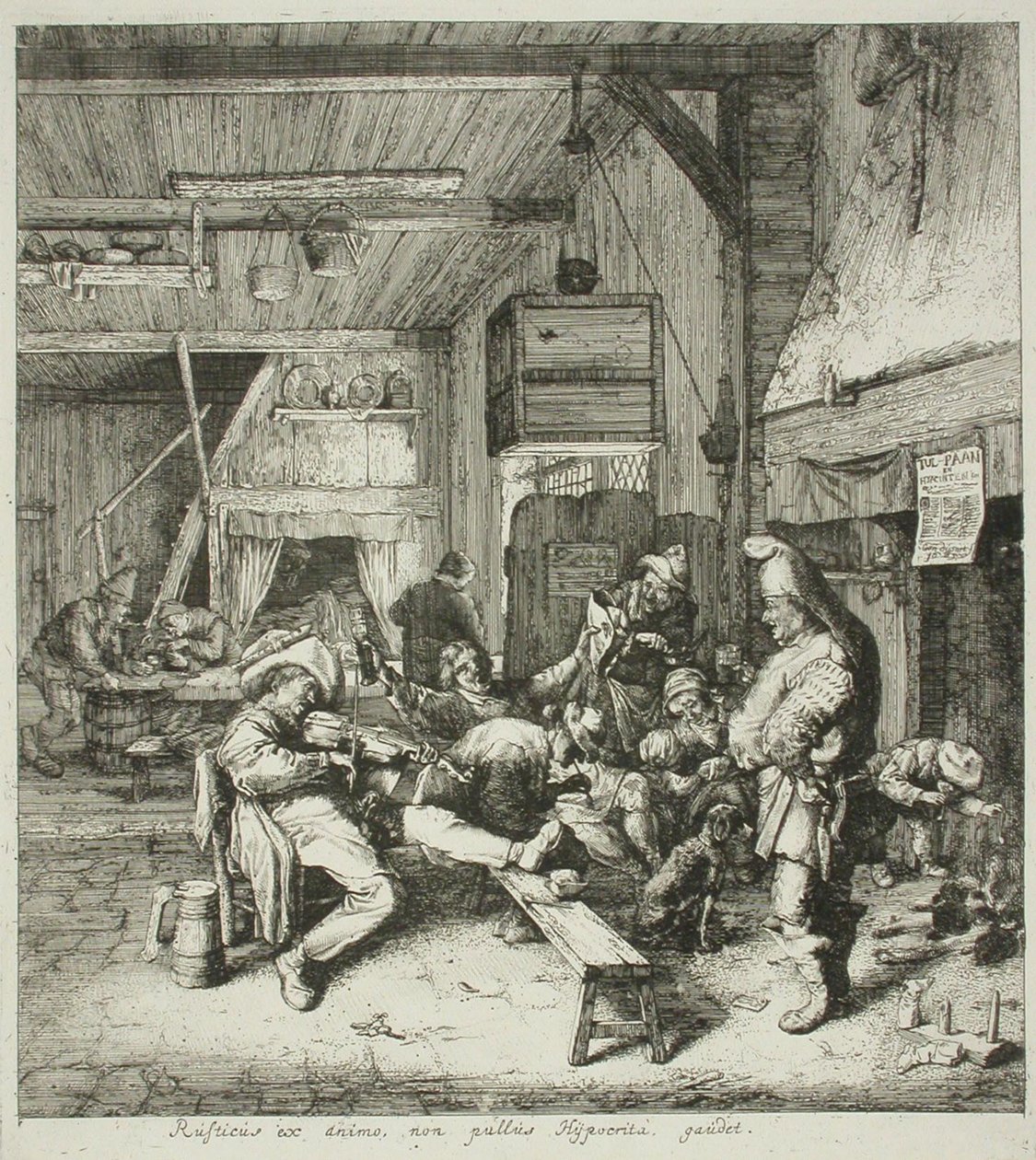 Houslista v hostinci od Cornelis Dusart