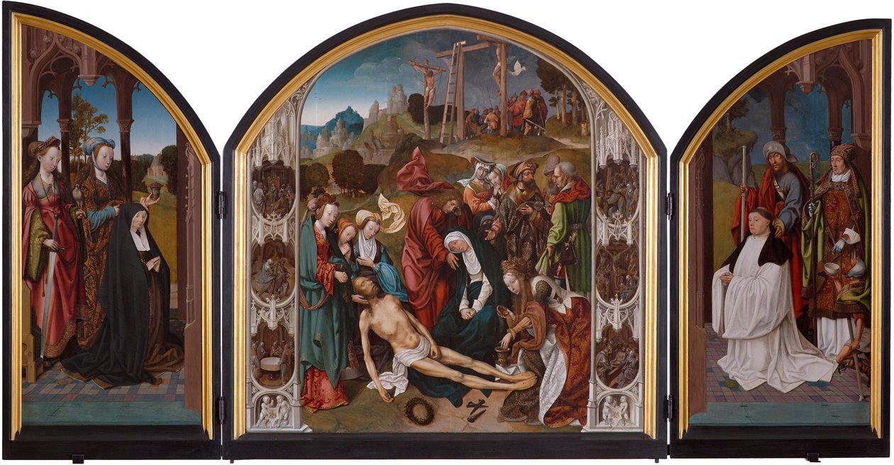 Triptych s Oplakáváním Krista od Cornelis Engebrechtsz.