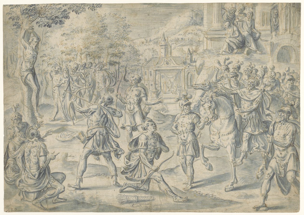 Střelba na otcovu mrtvolu od Cornelis Floris (II) (circle of)