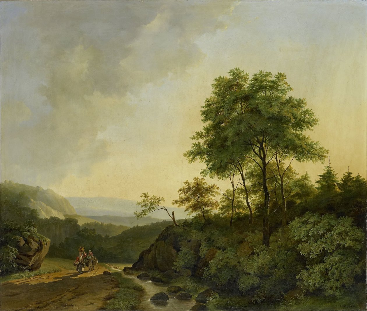 Pohled na pohoří Harz od Cornelis François Roos