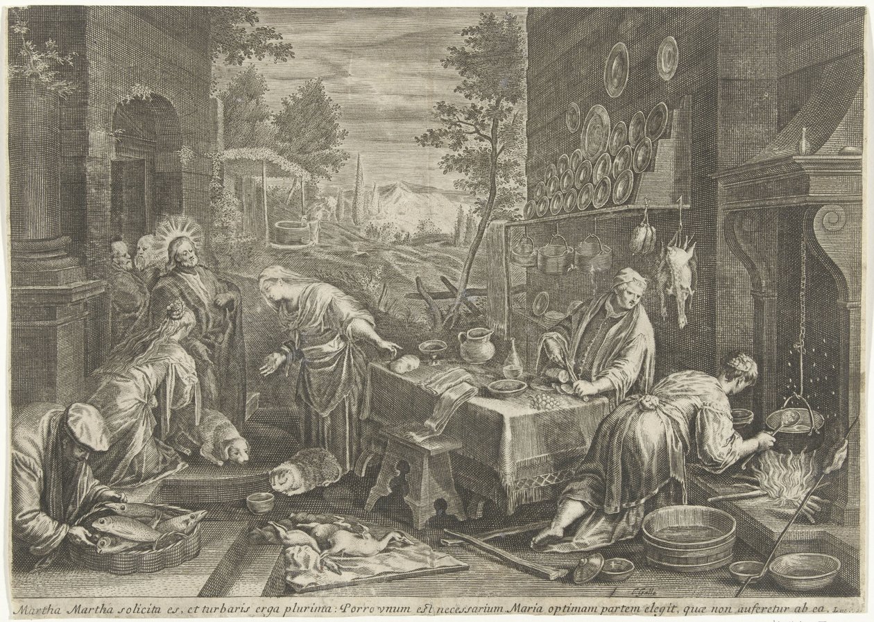 Kristus v domě Marty a Marie od Cornelis Galle (I)