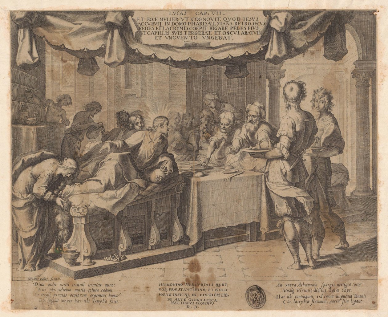 Kristus host u Šimona farizea od Cornelis Galle (I)