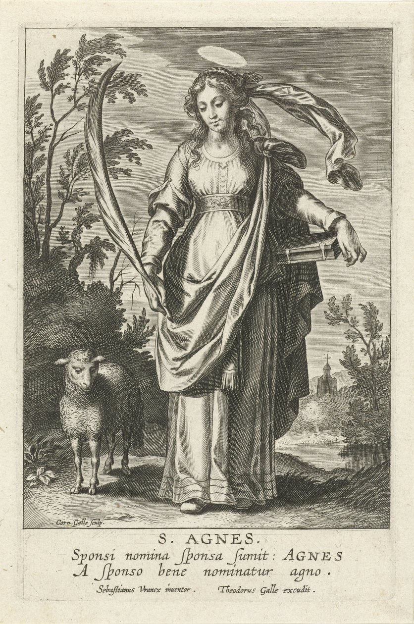 H. Agnes Mirror of the Illustrious Virgins (název série) od Cornelis Galle (I)