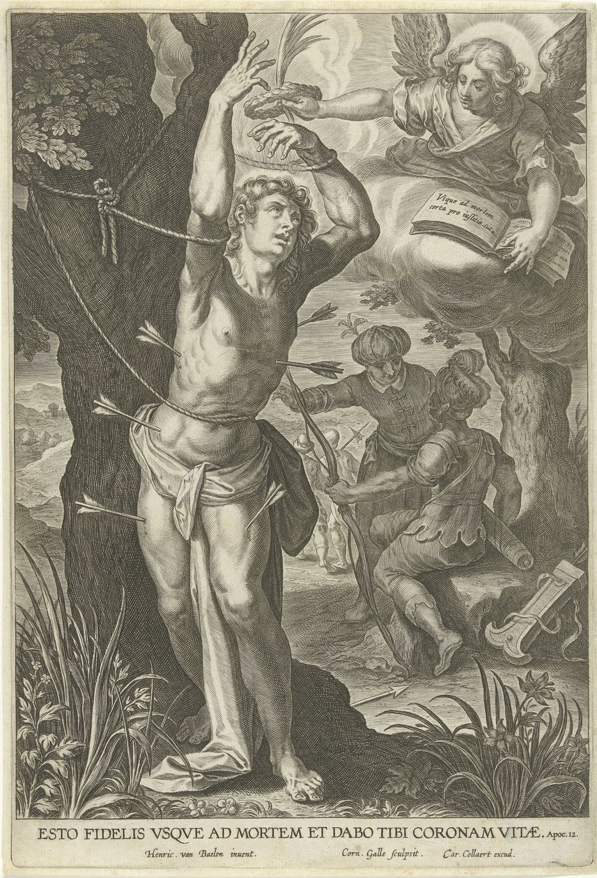 Umučení svatého Šebestiána od Cornelis Galle (I)