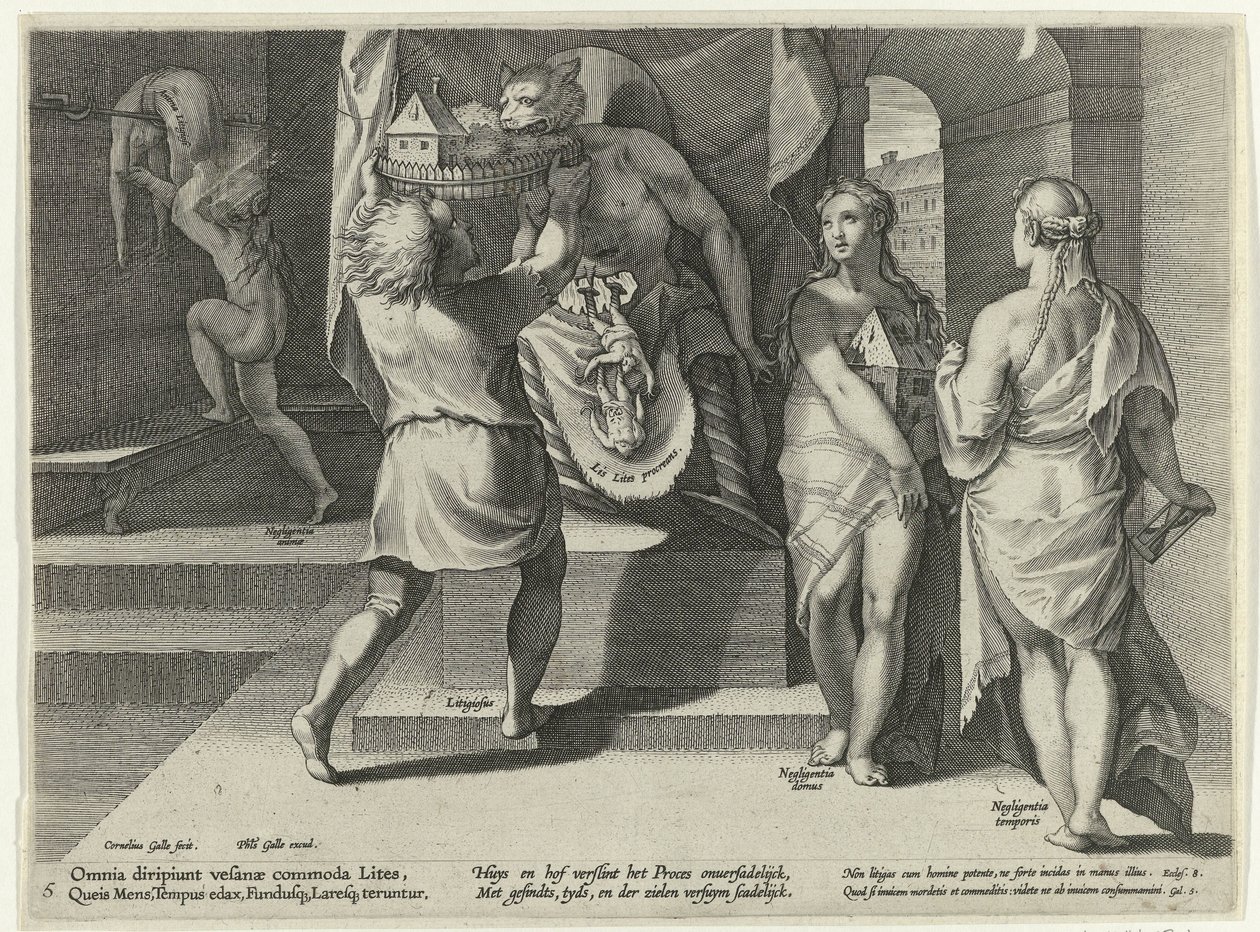 Zneužití vlastnického práva Zneužití v soudním sporu (název seriálu) Litis Abusus (název série) od Cornelis Galle (I)