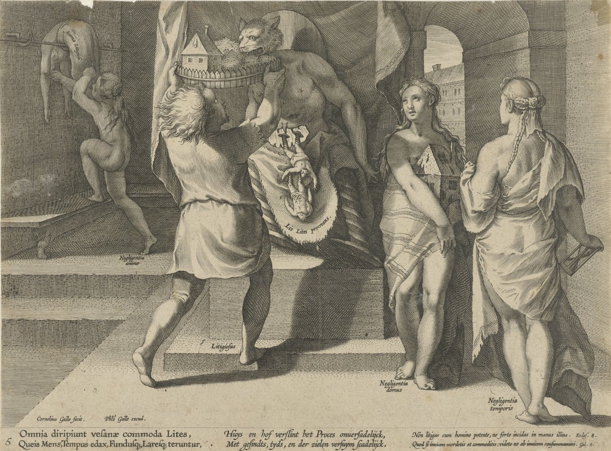 Zneužití vlastnického práva Zneužití v soudním sporu (název seriálu) Litis Abusus (název série) od Cornelis Galle (I)