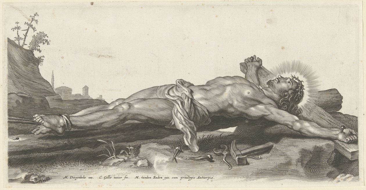 Ukřižovaný Kristus na zemi od Cornelis Galle (II)