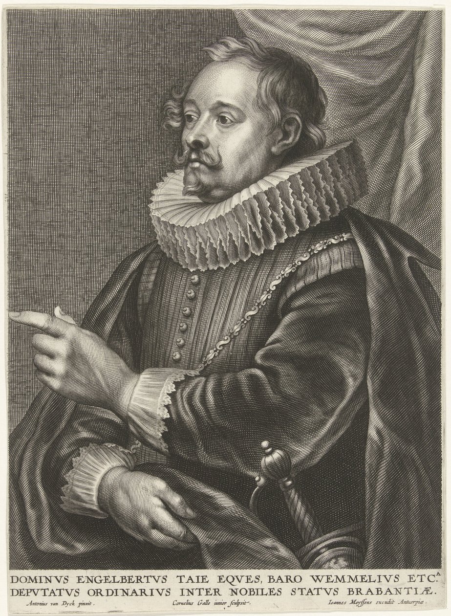 Portrét Engelberta Tajého, barona van Wemmela od Cornelis Galle (II)