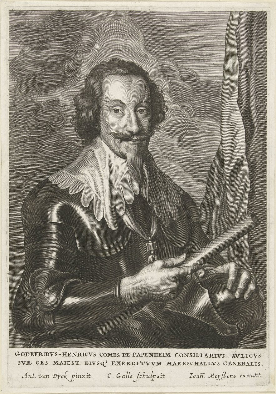 Portrét Gottfrieda Heinricha, hraběte z Pappenheimu od Cornelis Galle (II)