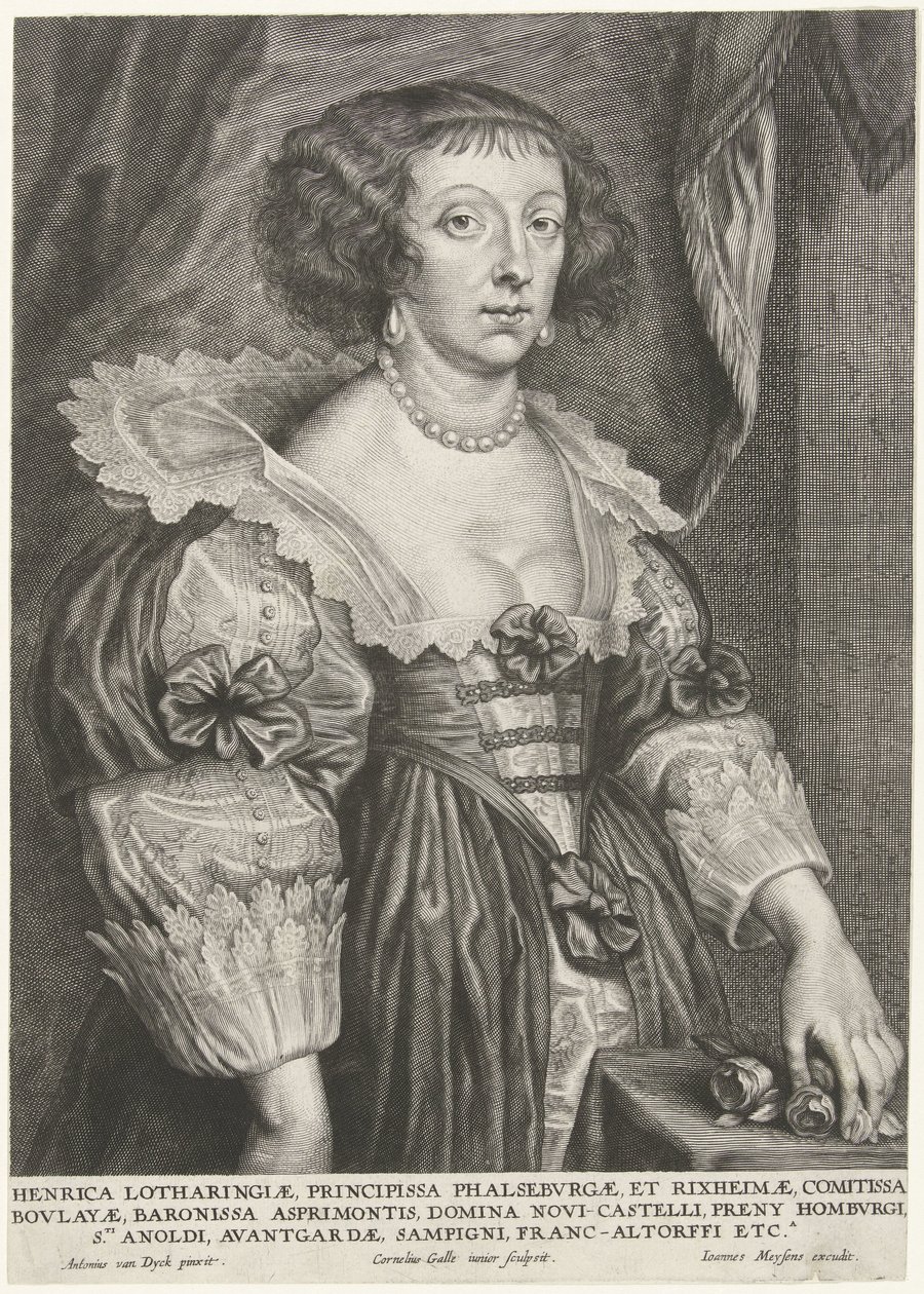 Portrét Henriëtte van Lorraine od Cornelis Galle (II)