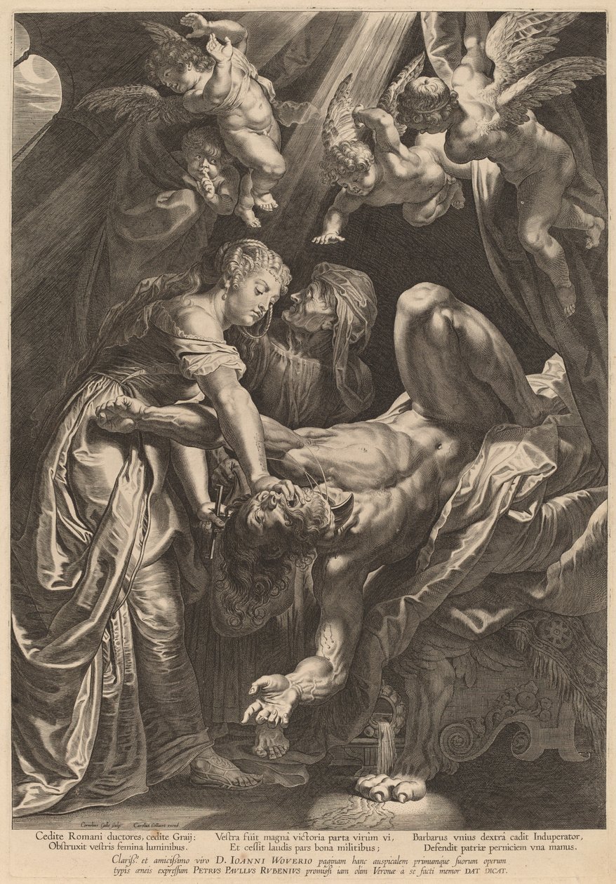 Judith stětí Holoferna od Cornelis Galle I after Sir Peter Paul Rubens