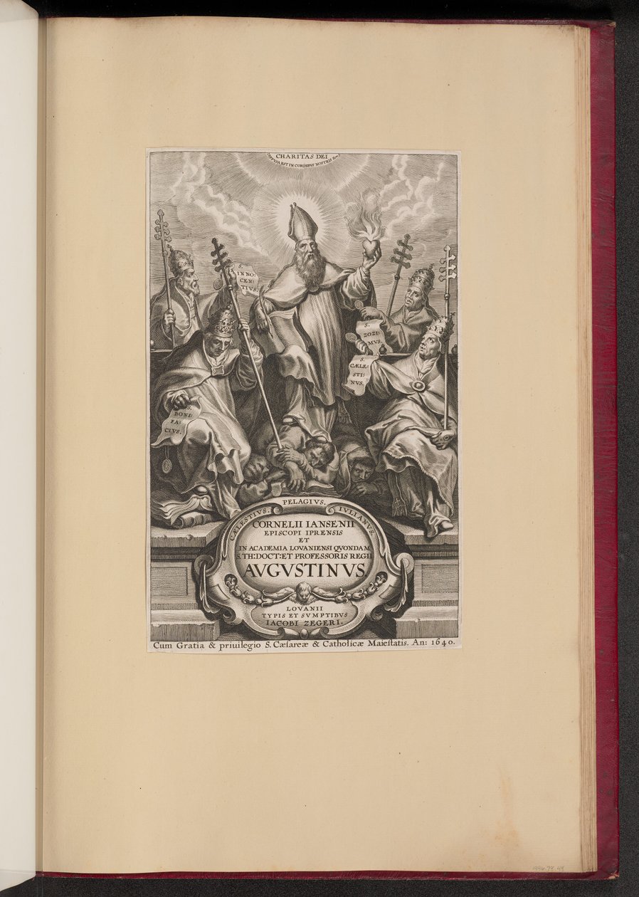 Titulní stránka pro Cornelii Jansenii ... Avgvstinvs od Cornelis Galle I after Sir Peter Paul Rubens