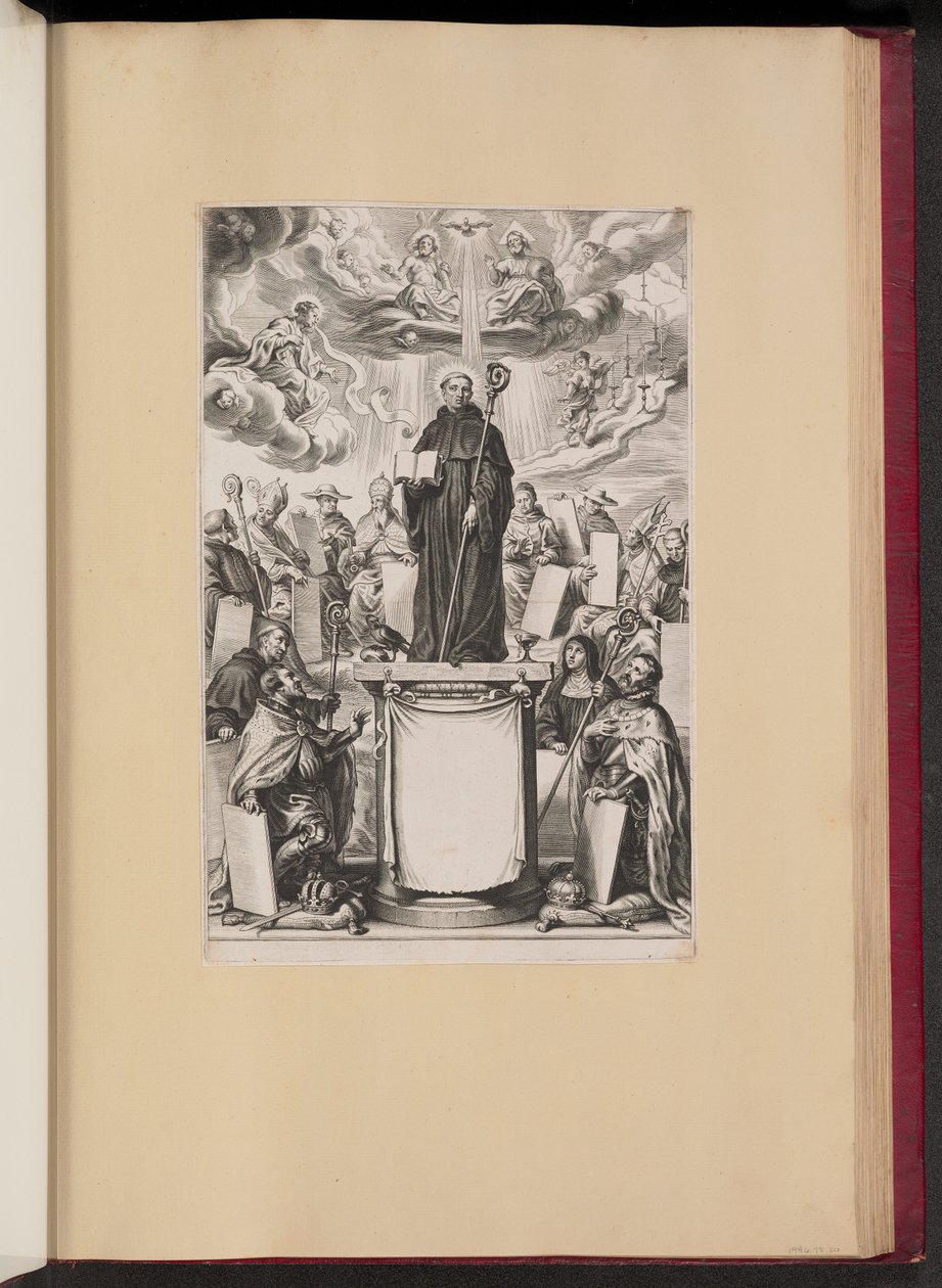 Titulní stránka pro S. Benedictvs Illvstratvs Dommo Benedicto Haeftano od Cornelis Galle I after Sir Peter Paul Rubens