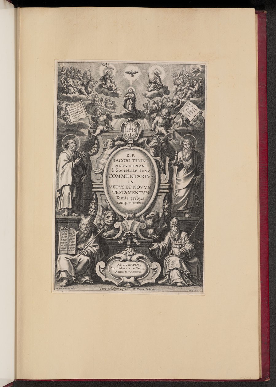 Titulní strana pro R.P. James Tirini „Komentář ke Starému a Novému zákonu“ od Cornelis Galle I after Sir Peter Paul Rubens