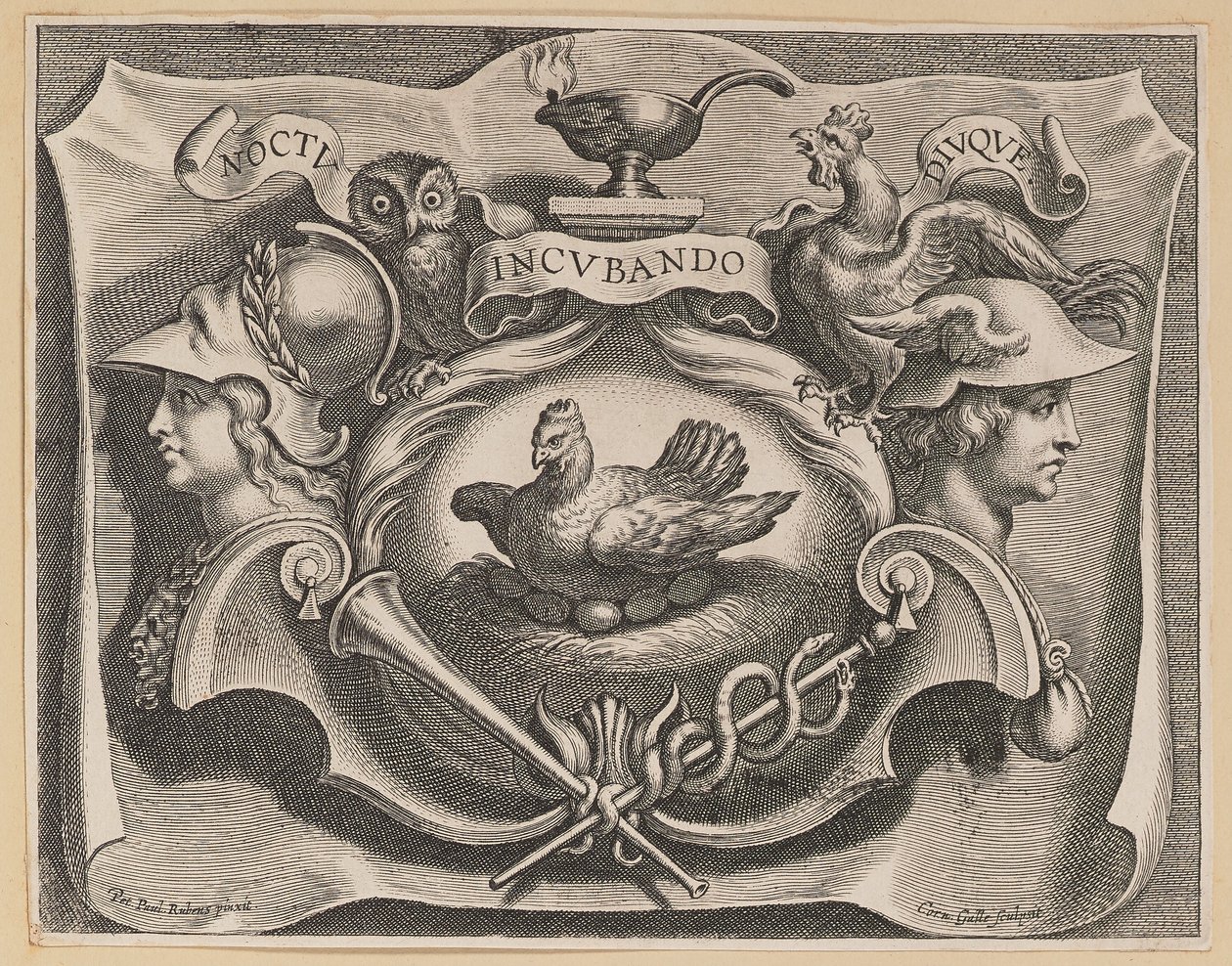 Viněta pro titulní stranu Martinuse Bonaciny, Opera Omnia od Cornelis Galle I after Sir Peter Paul Rubens