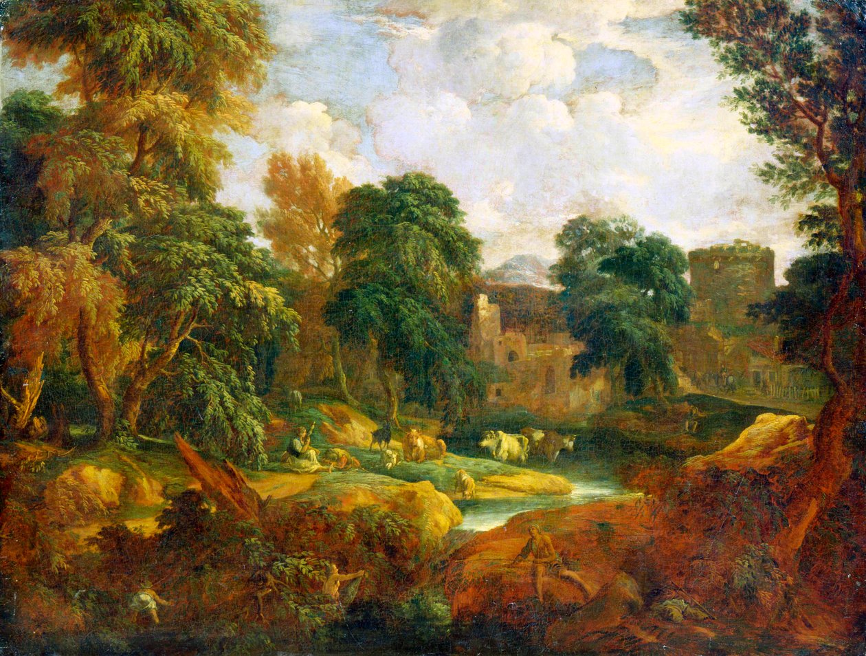 Vlámská krajina, 17. nebo začátek 18. století od Cornelis Huysmans