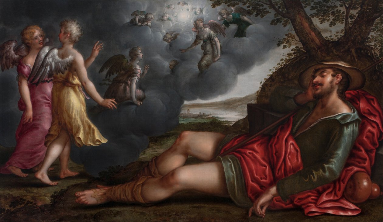 Jákobův sen od Cornelis Jacobsz