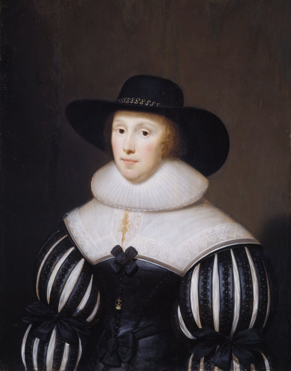Portrét Grace Bradbourne, manželka Thomase Holte, 1627-1700. od Cornelis Janssens van Ceulen