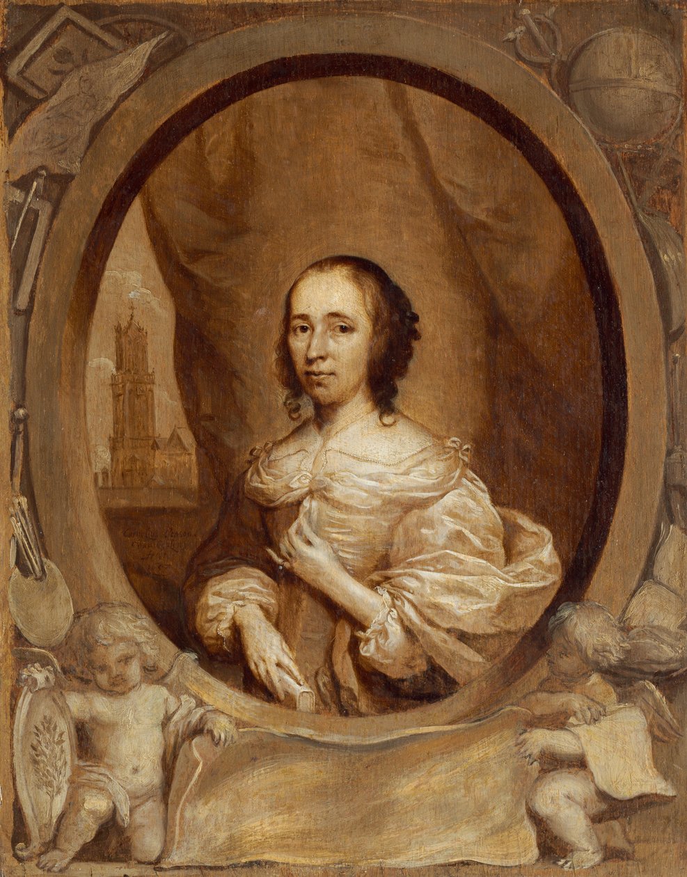 Anna Maria van Schurman od Cornelis Jonson van Ceulen