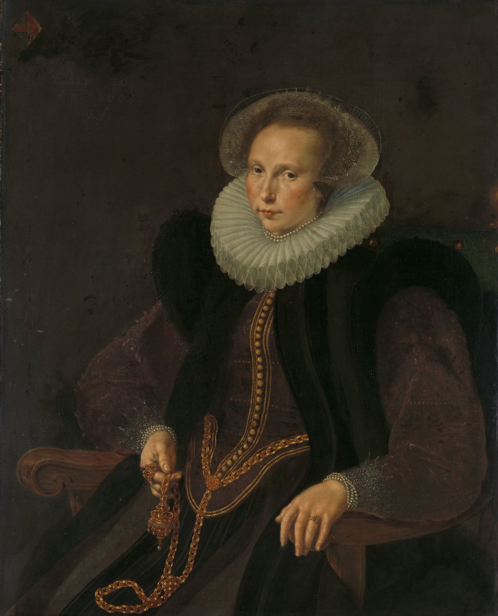 Griete Jacobsdr van Rhijn (1585-1652), manželka Jacoba Cornelisze Banjaerta, zvaného van Neck od Cornelis Ketel