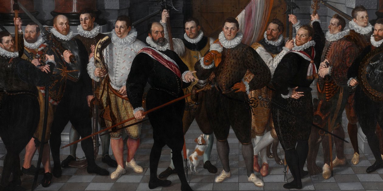 Rota kapitána Dircka Jacobsze Rosecranse a poručíka Pauwa Společnost kapitána Dircka Jacobsze Rosecranse a poručíka Pauwa, Amsterdam, 1588 od Cornelis Ketel