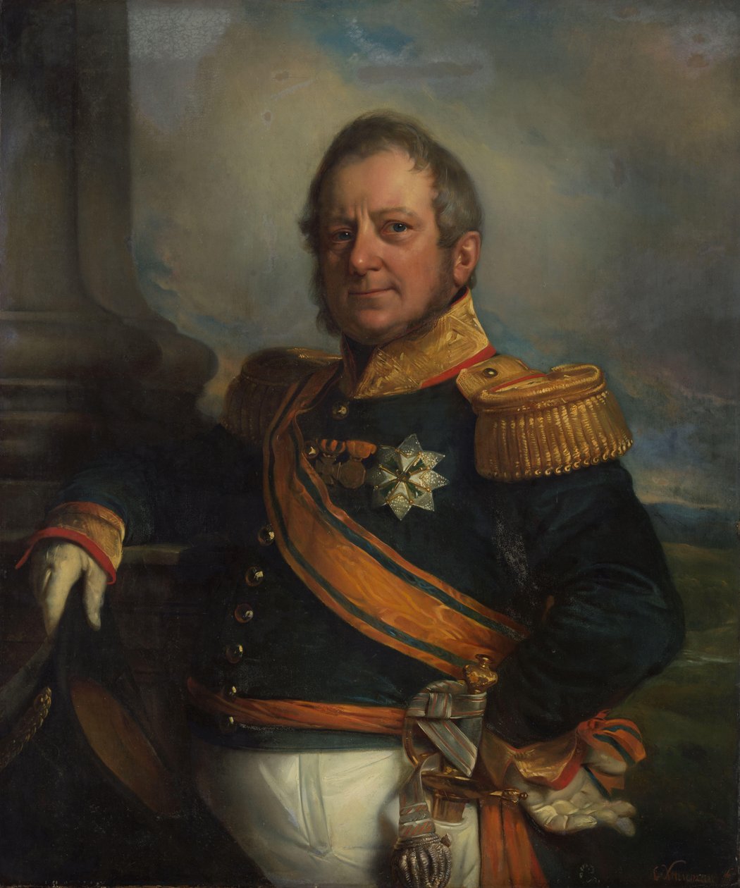 Portrét Hendrika Merkuse, barona de Kocka, velitele armády a po roce 1826 generálního guvernéra Holandské východní Indie od Cornelis Kruseman