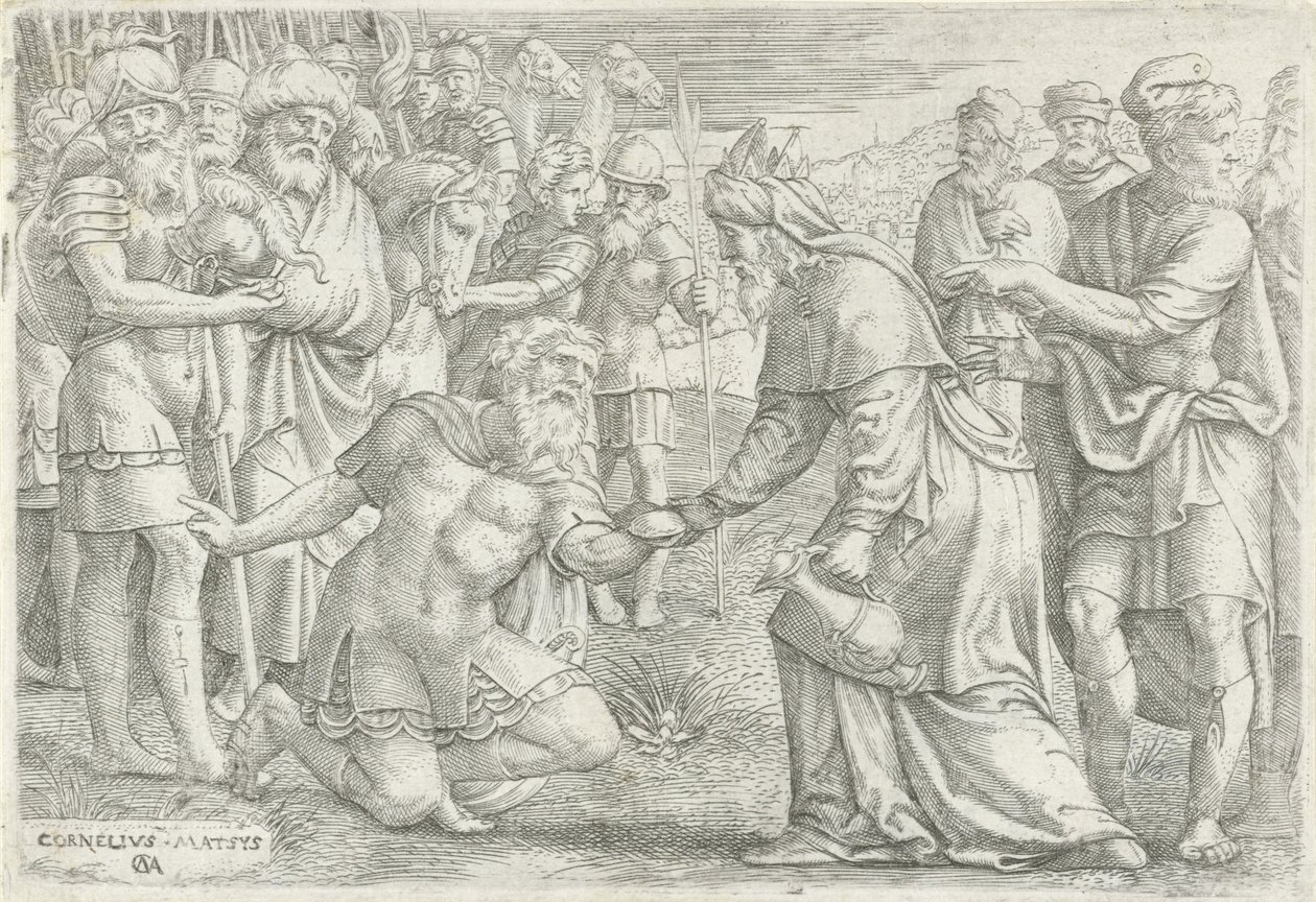 Abrahamovo setkání s Melchisedechem od Cornelis Massijs