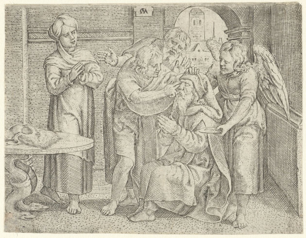 Uzdravení Tobita Historie Tobiáše (název série) od Cornelis Massijs