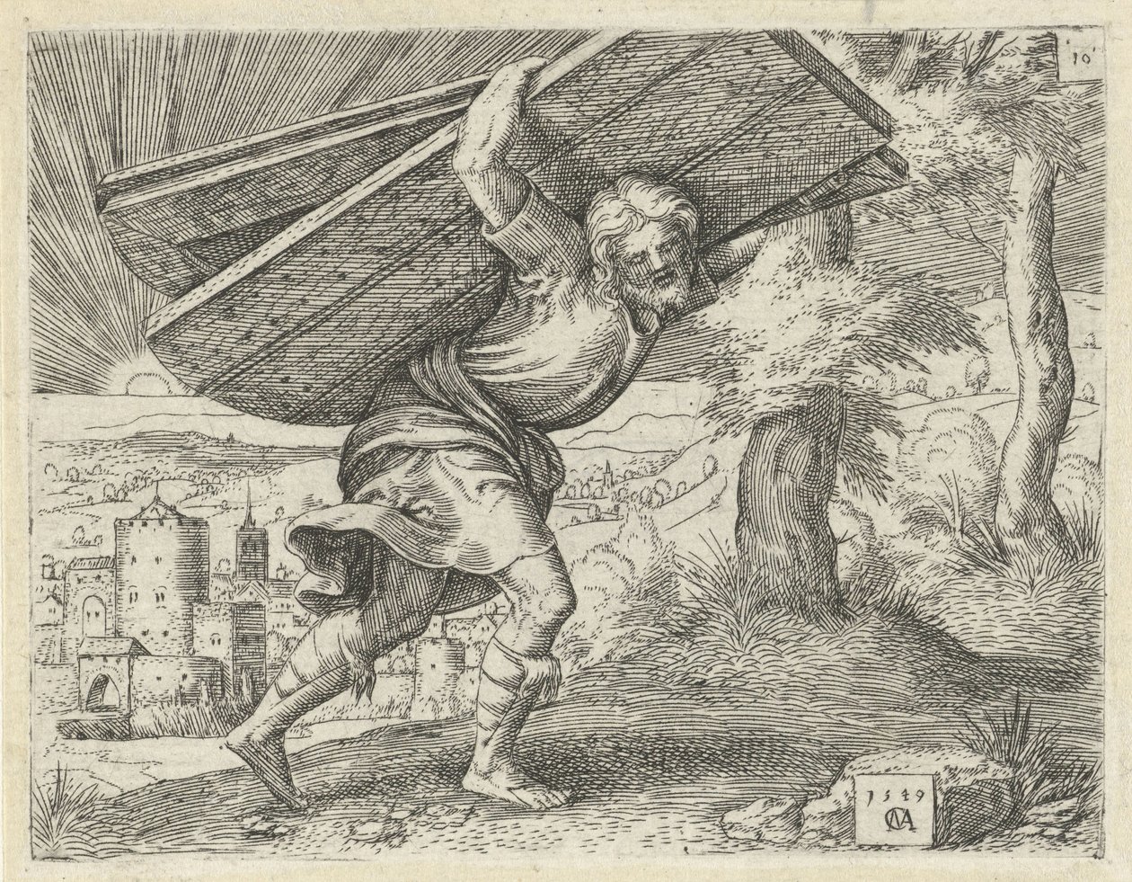Samson nese brány Gazy Historie Samsona (název série) od Cornelis Massijs