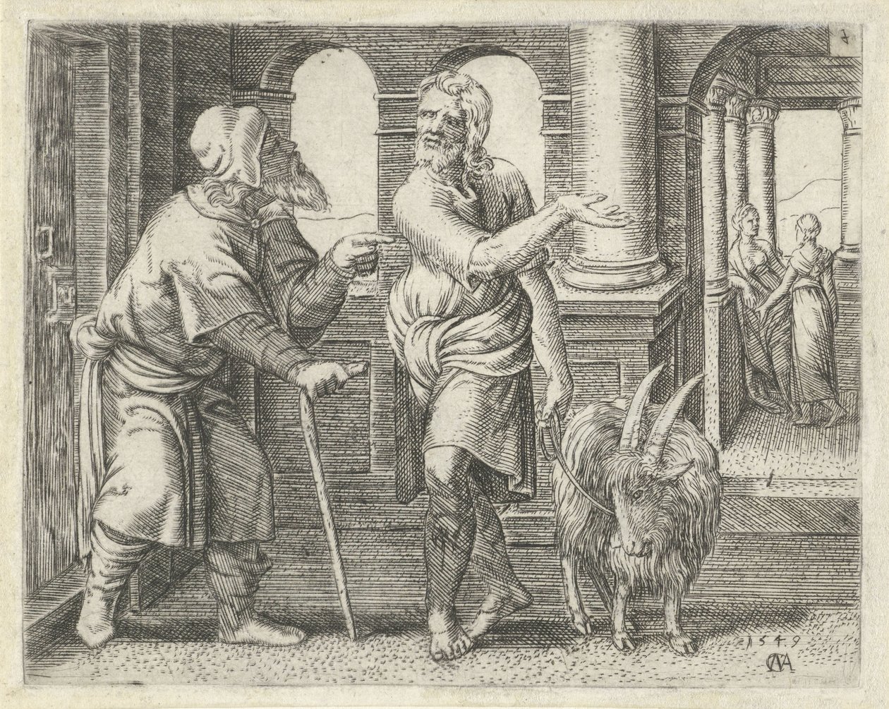 Samson s dítětem se svým tchánem Historie Samsona (název série) od Cornelis Massijs