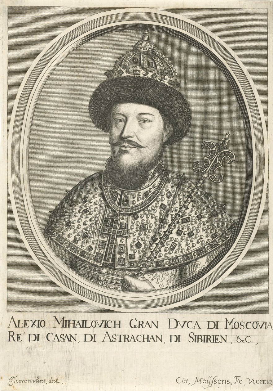 Portrét ruského cara Alexise I. Michajloviče 1629-1676, 1670 od Cornelis Meyssens