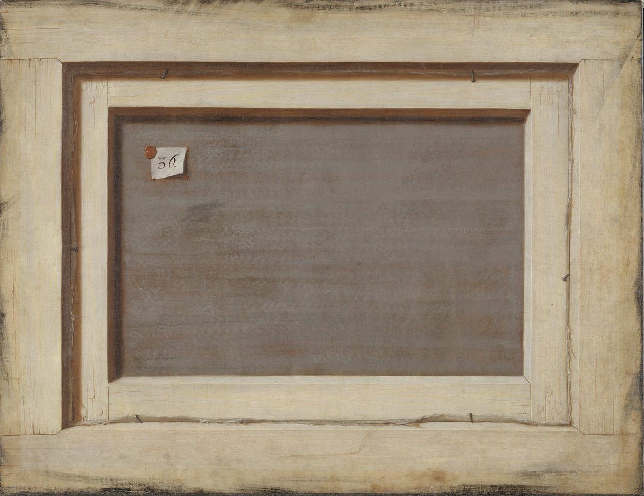 Trompe loeil. Rub zarámovaného obrazu, 1668-1672 od Cornelis Norbertus Gijsbrechts