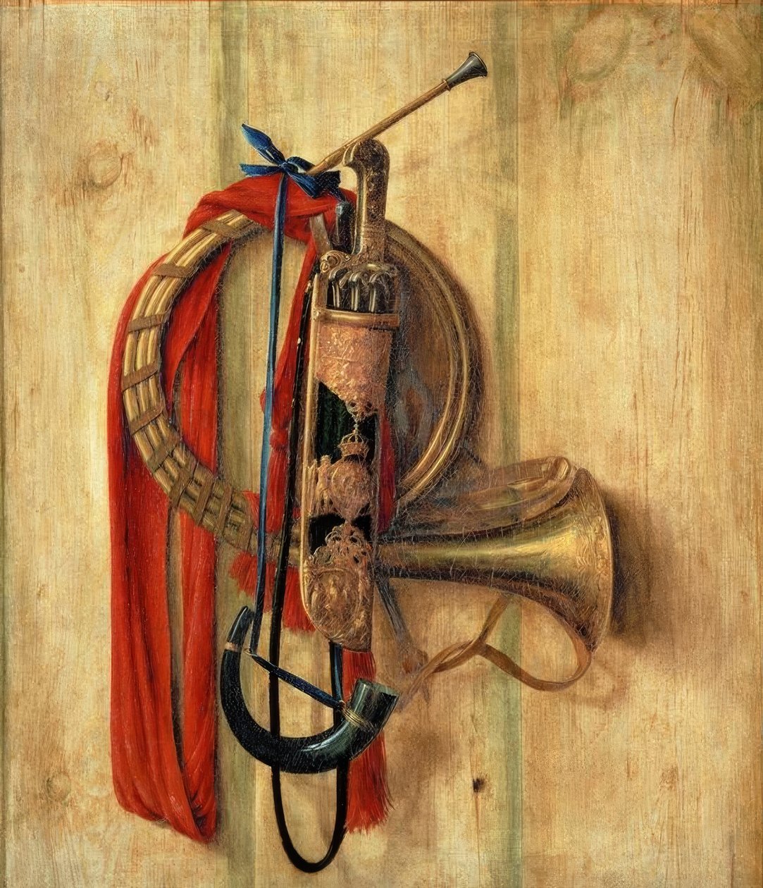 Lovecké zařízení na zdi od Cornelis Norbertus Gysbrechts