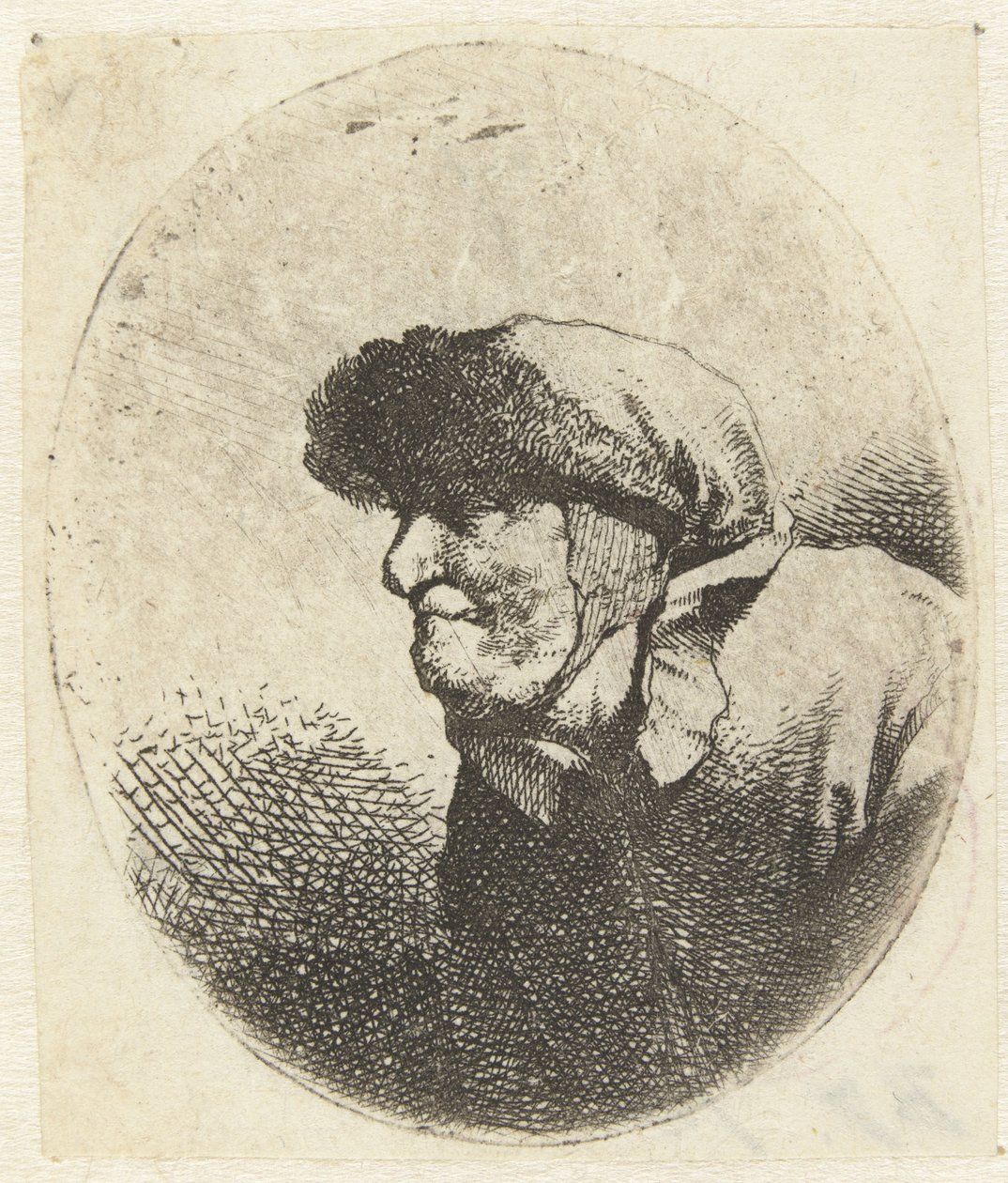 Busta staré ženy z profilu od Cornelis Pietersz. Bega