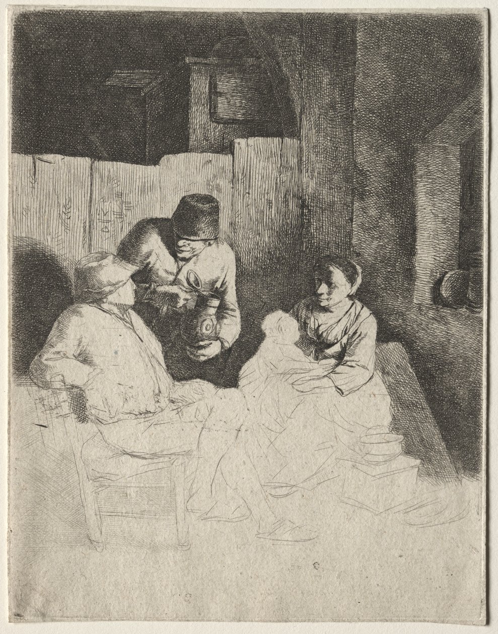 Matka sedí v hostinci od Cornelis Pietersz Bega