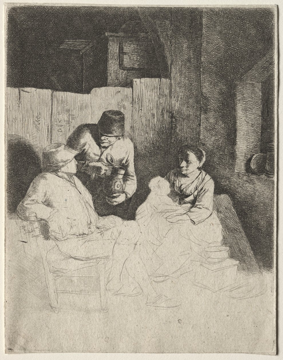 Matka sedící v hostinci, střední 1600s. od Cornelis Pietersz Bega