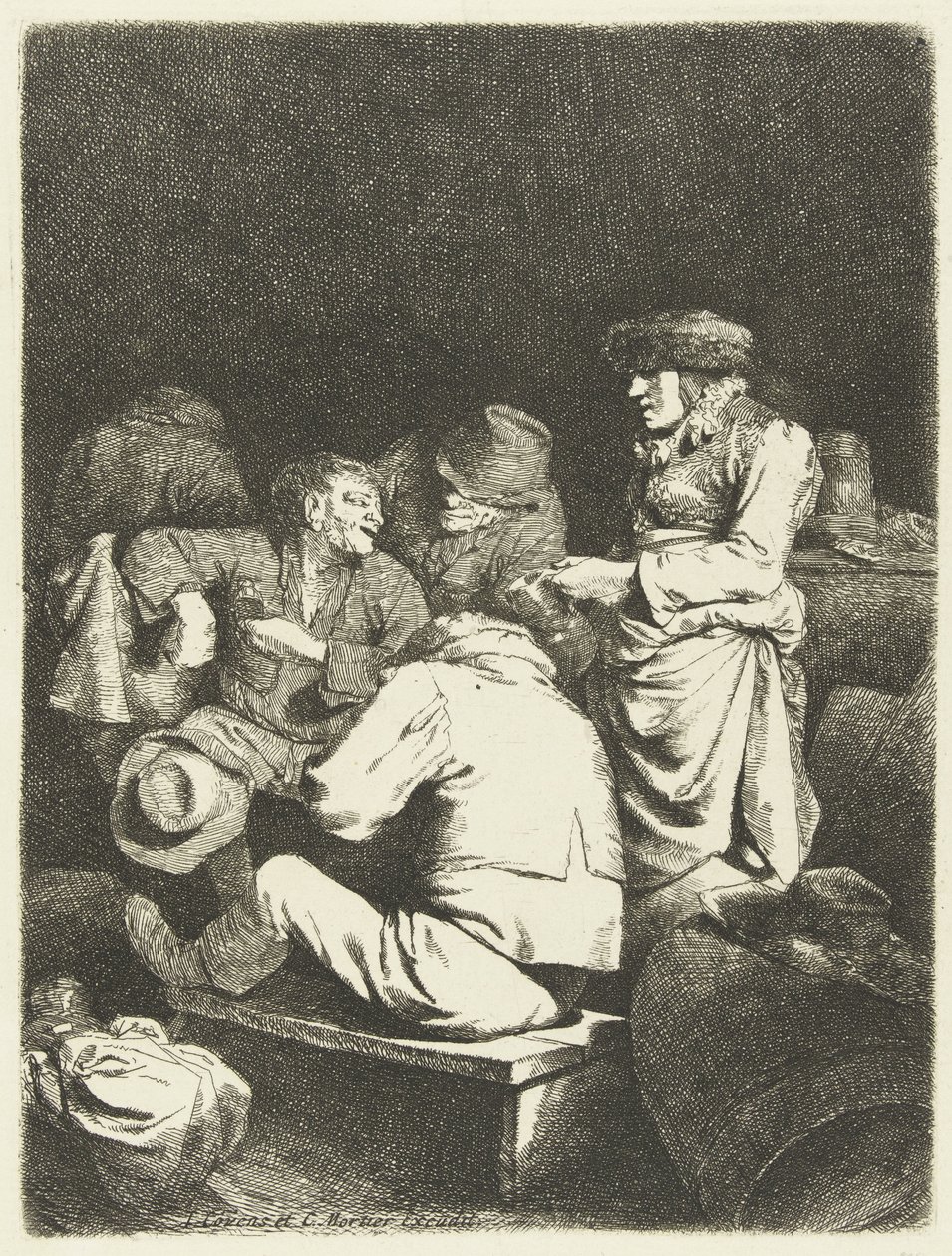 Majitelka a společnost v hostinci od Cornelis Pietersz. Bega