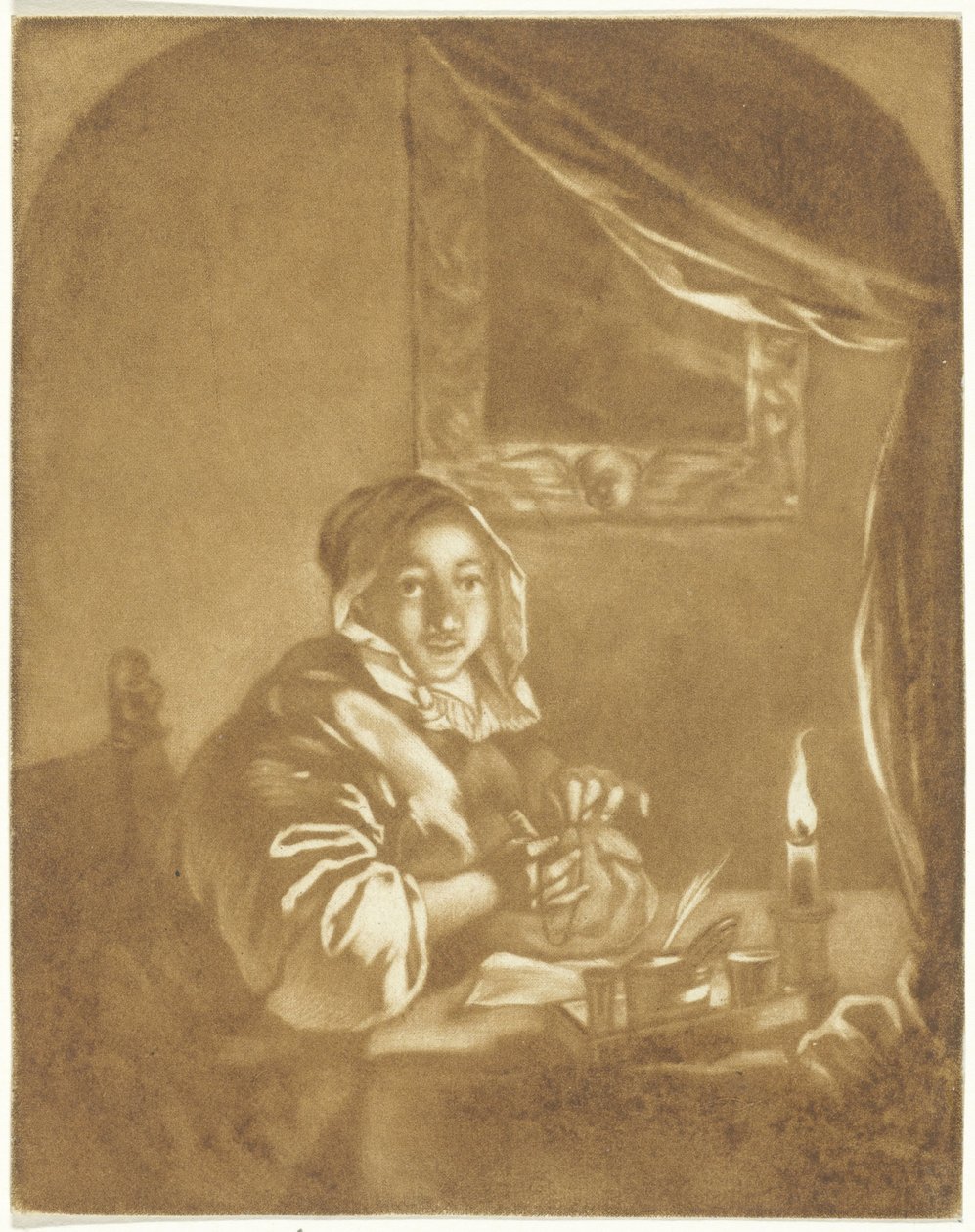 Dáma při svíčkách od Cornelis Ploos van Amstel (signed by artist)