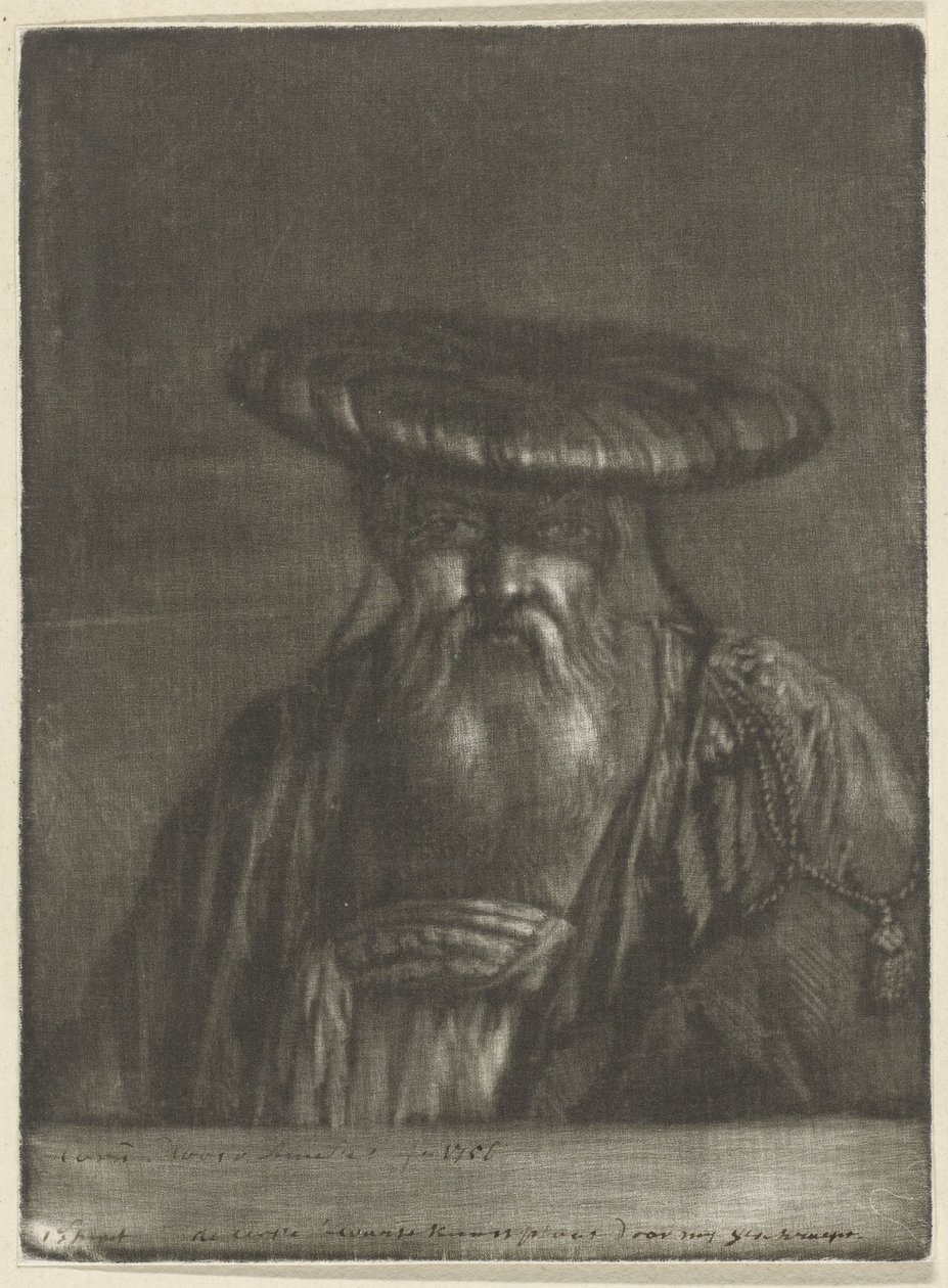 orientální muž od Cornelis Ploos van Amstel (signed by artist)