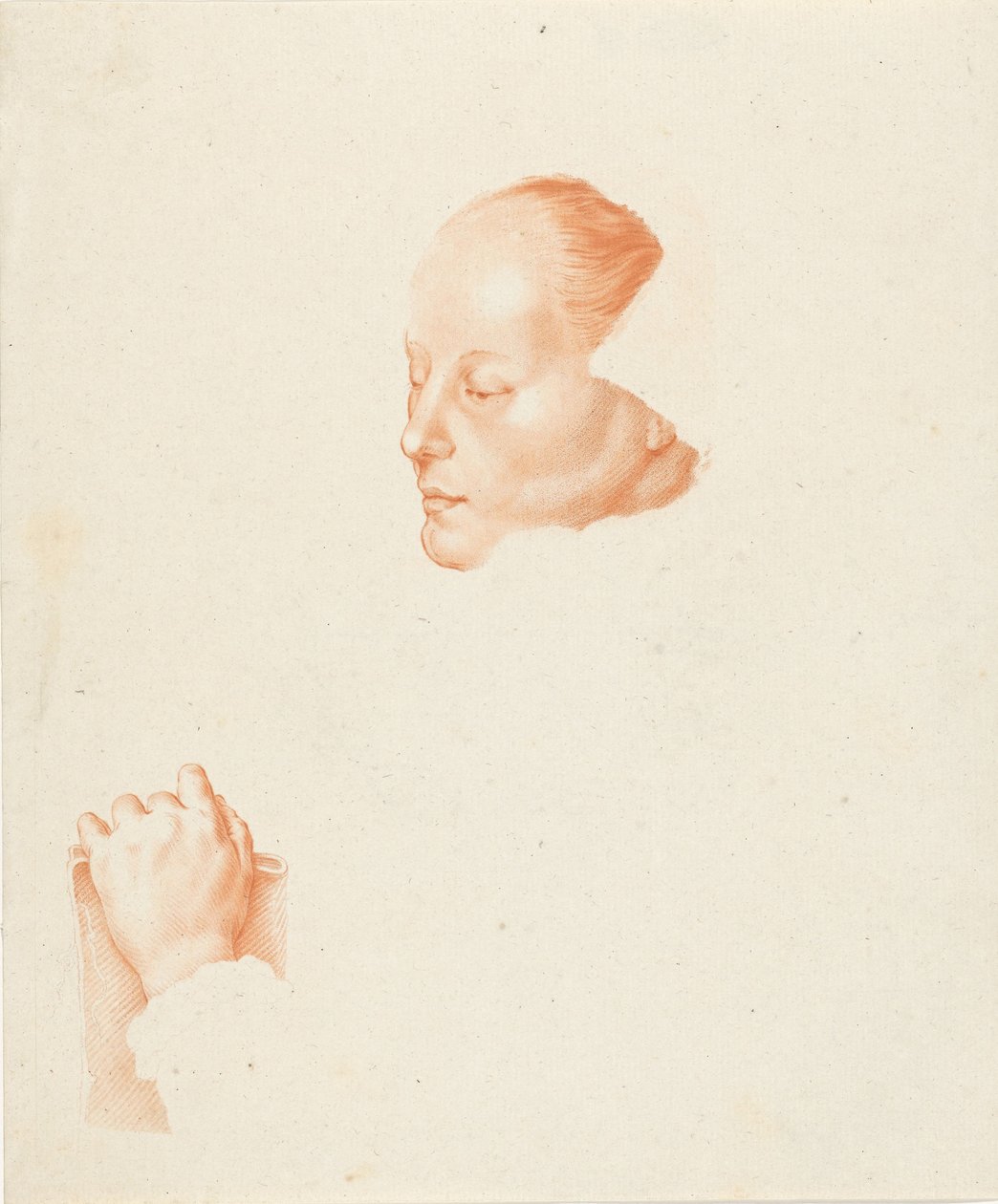 Portrét mladé ženy od Cornelis Ploos van Amstel (signed by artist)