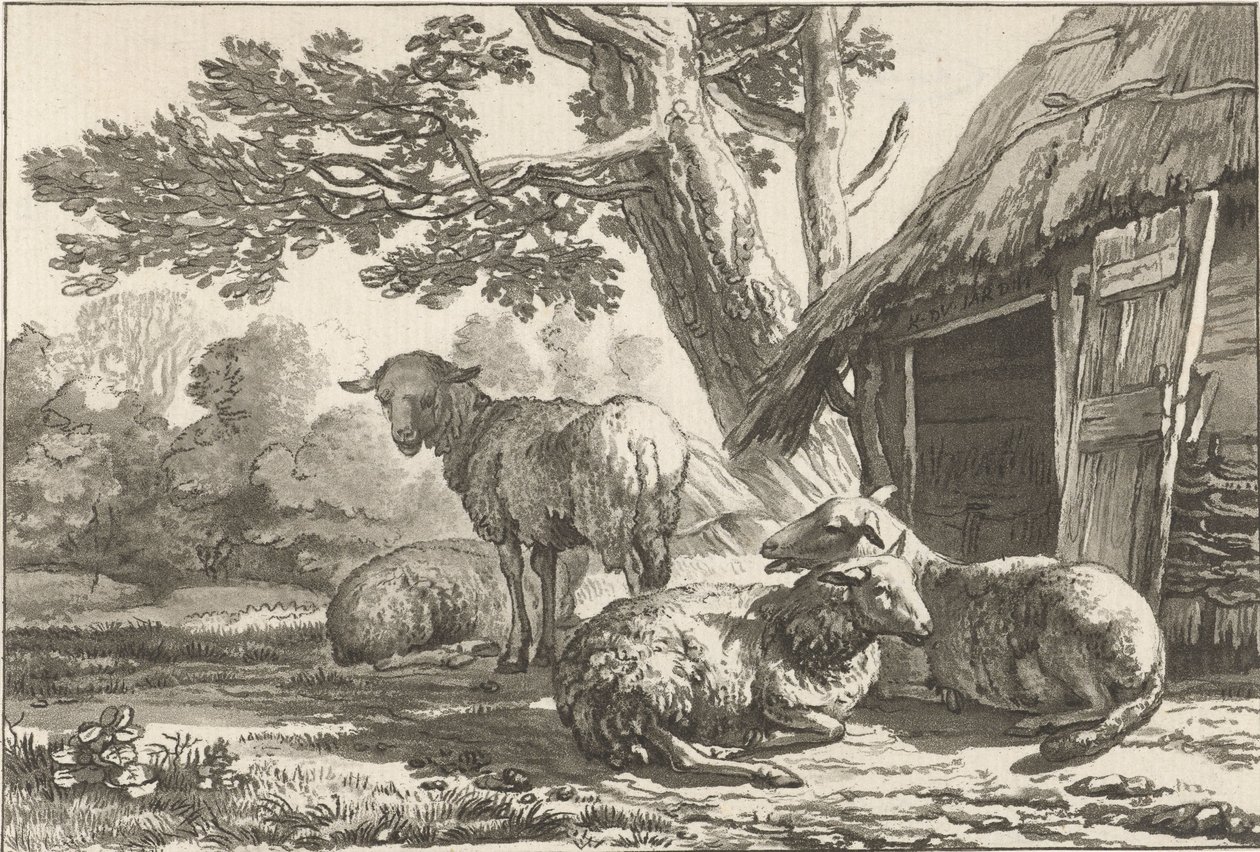 ovčín od Cornelis Ploos van Amstel (signed by artist)