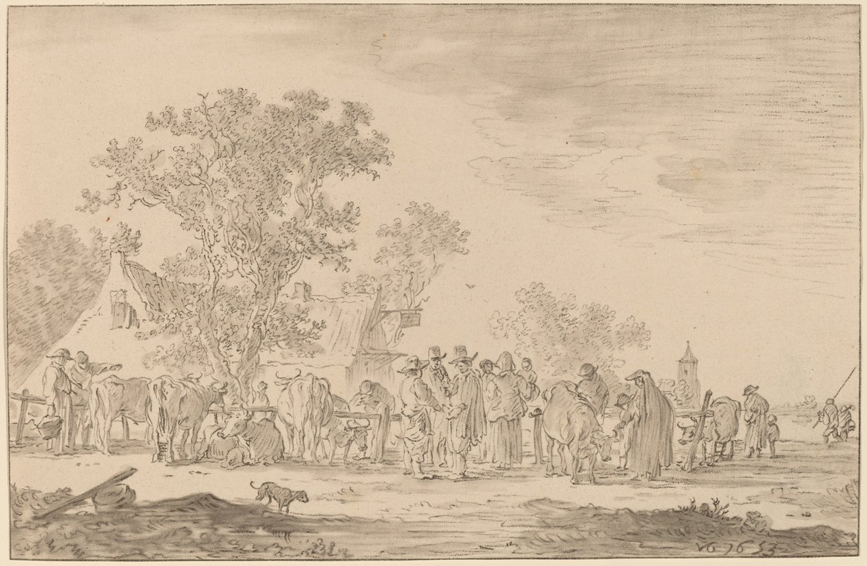 Dobytčí trh, 1767. od Cornelis Ploos van Amstel