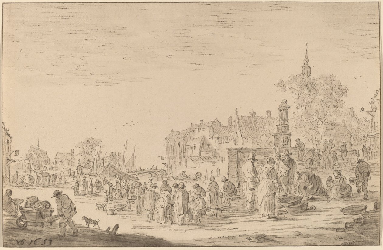 Rybí trh, 1767. od Cornelis Ploos van Amstel