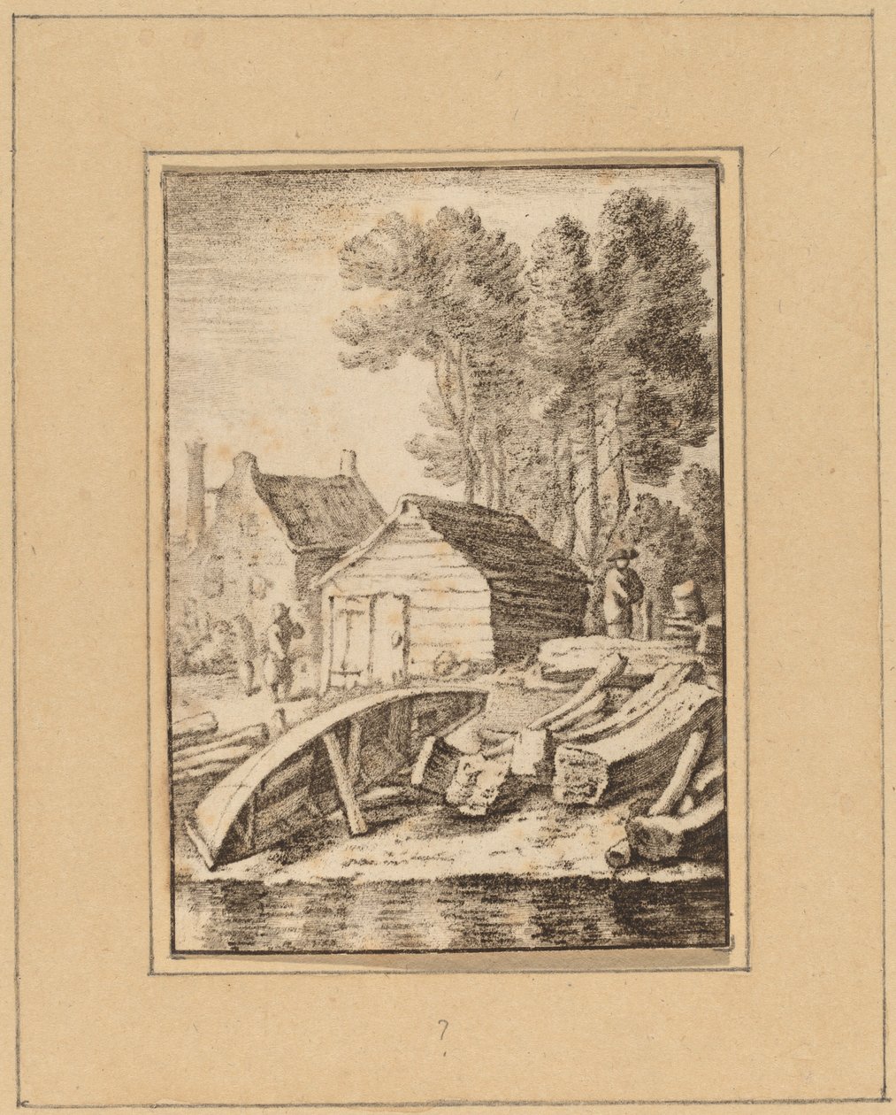Loděnice od Cornelis Ploos van Amstel after Herman Saftleven