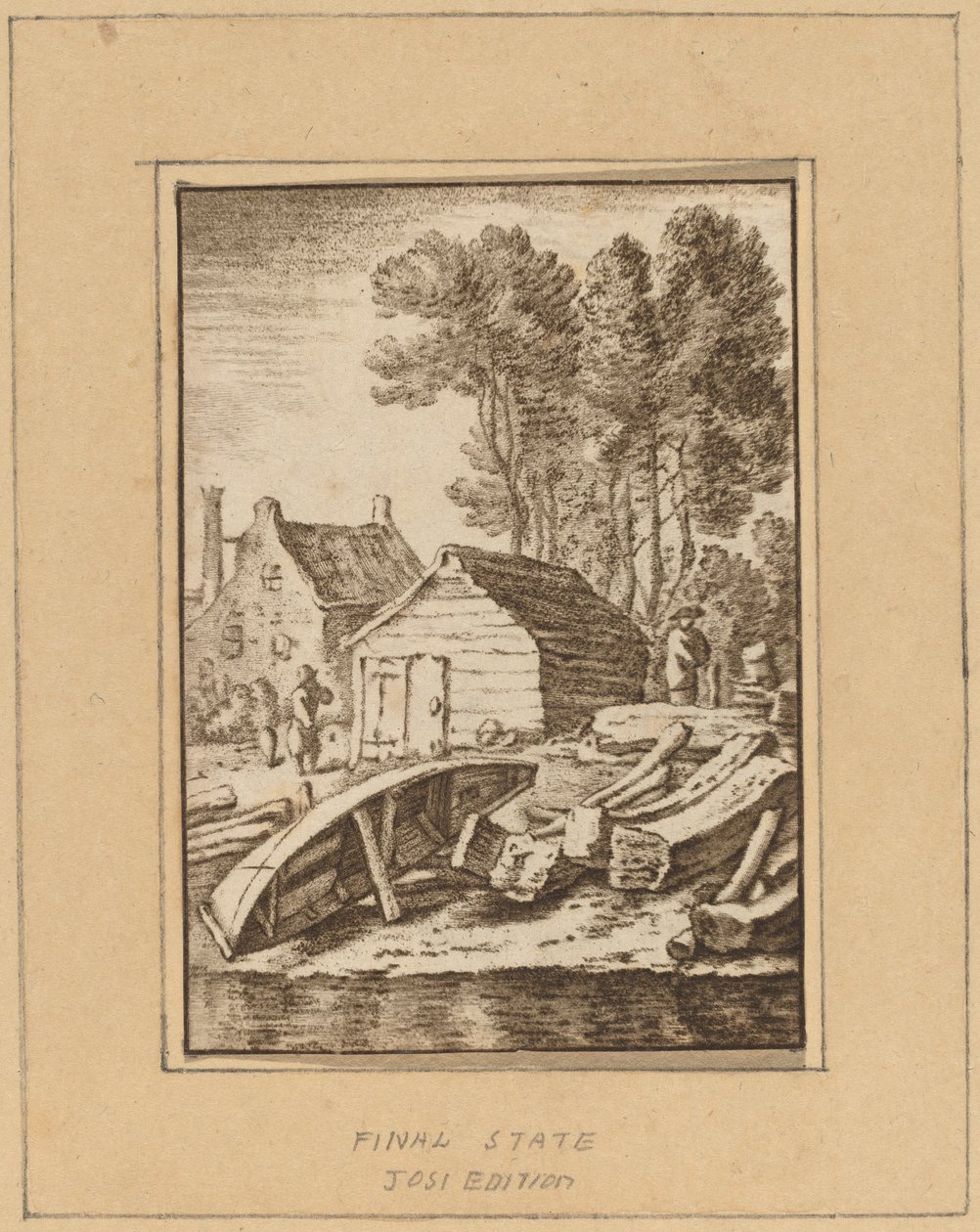 Loděnice od Cornelis Ploos van Amstel after Herman Saftleven