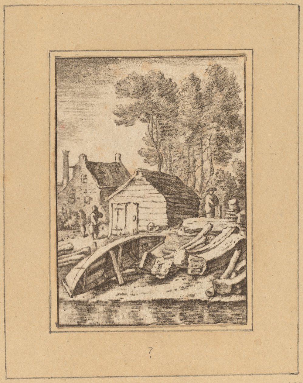 Loděnice od Cornelis Ploos van Amstel after Herman Saftleven