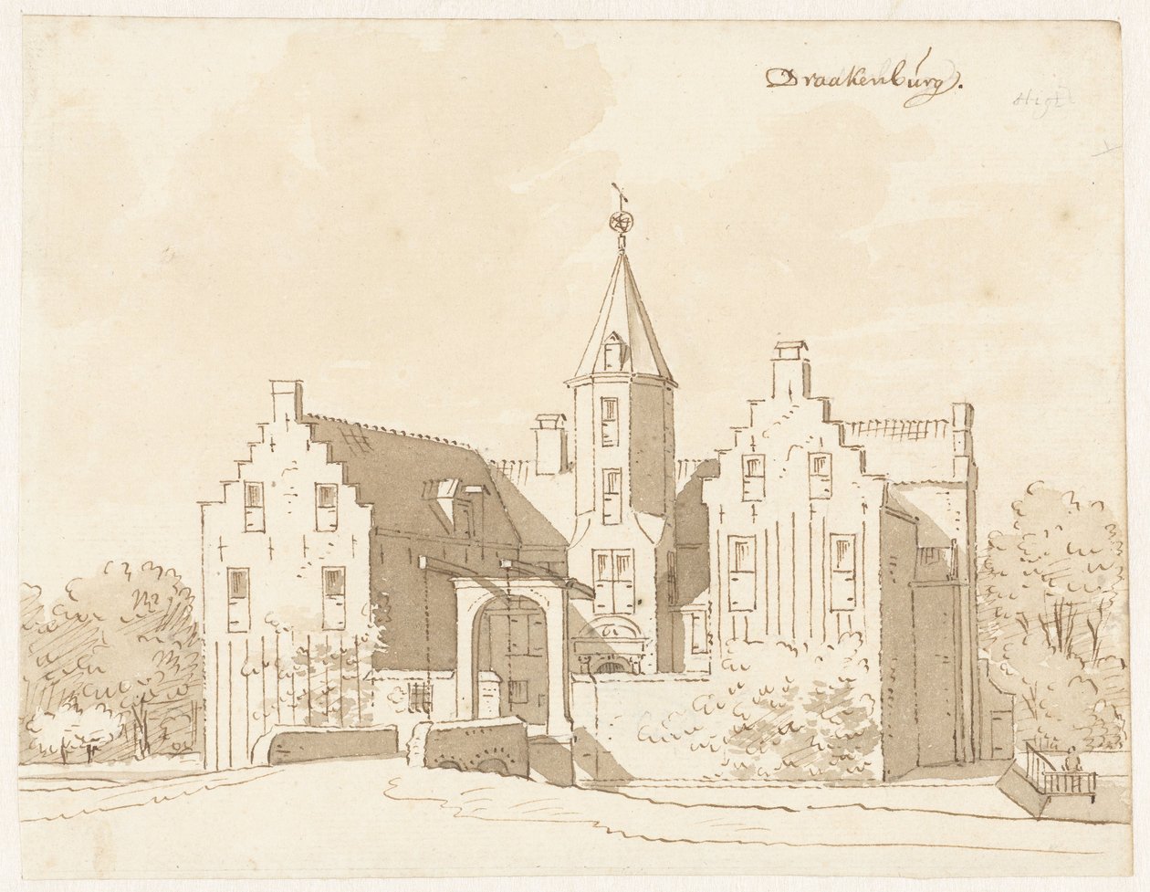 Hrad Drakenburg poblíž Baarnu od Cornelis Pronk (possibly)
